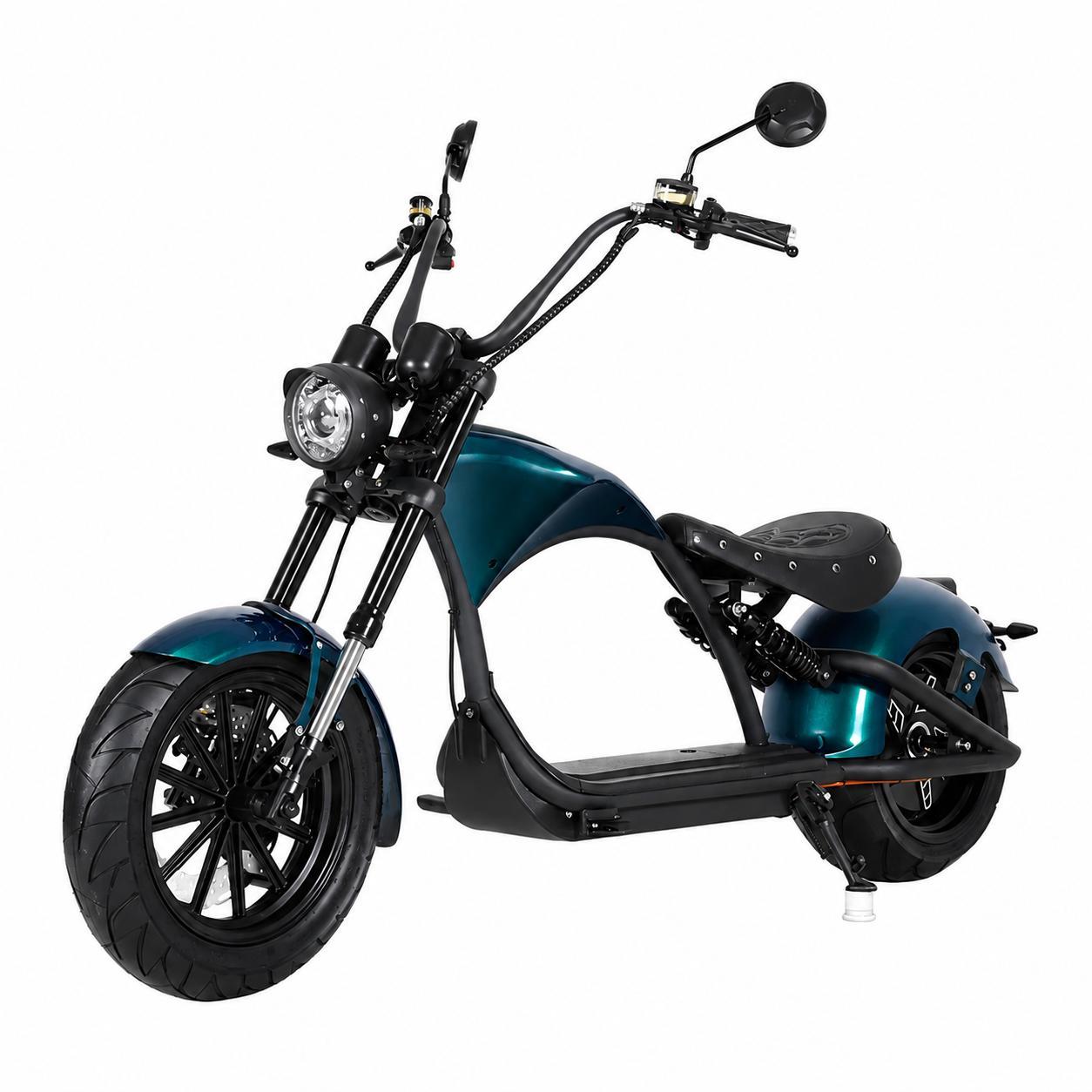 E-Chopper mit Straßenzulassung 2000W 60V 30AH 45km/h, Citycoco Elektroroller COC EEC