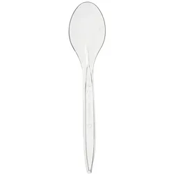 DayBays 100 Stk. Plastiklöffel Mehrweg 18 cm Plastik Transparent Spülmaschinenbeständig