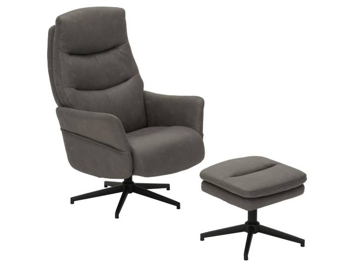 Livetastic Relaxsesselset Lesesessel, Grau, Metall, 75x113x98 cm, Relaxfunktion, Wohnzimmer, Sessel, Relaxsessel