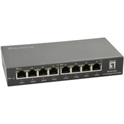 LevelOne Switch 8x GE GEP-0823 8xPoE+ (8 Ports), Netzwerk Switch, Schwarz
