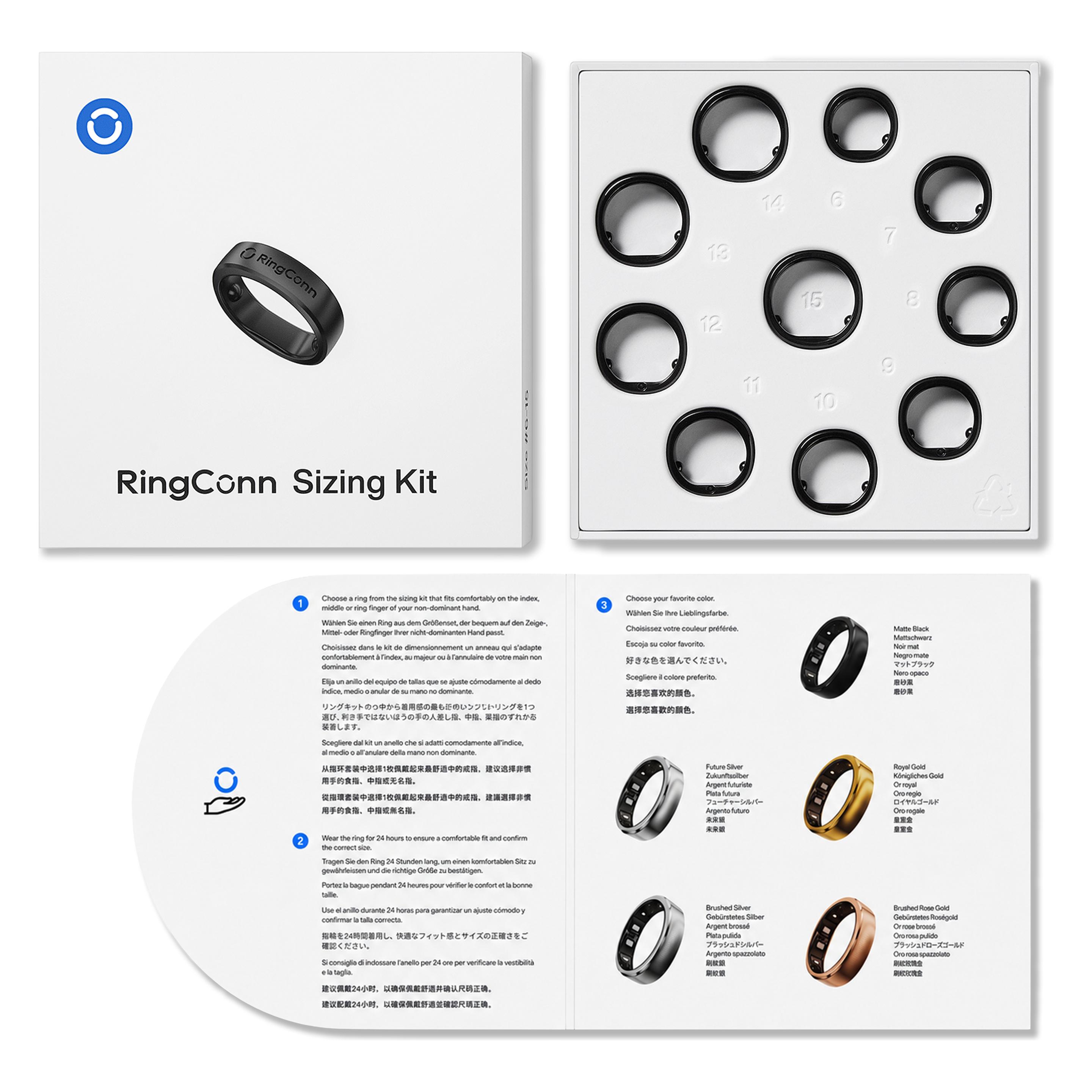 RingConn Sizing Kit für Gen3 Grösse 6-15 (125010001)