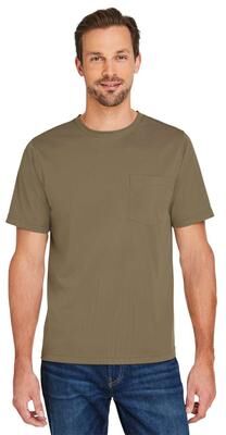Harriton M118 Charge Snag and Soil Protect T-Shirt in Coyote Brown size 5XL   Polyester
