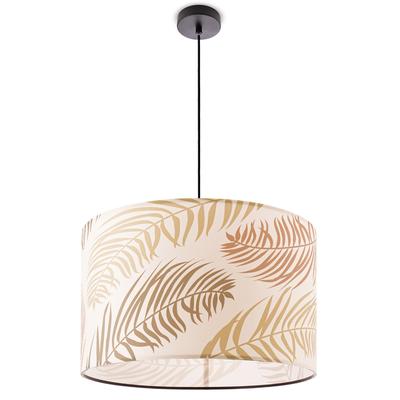 PACO HOME Pendelleuchte "Kuba 123", weiß, 1, Ø 38cm H: 21cm, Leuchten, Hängelampe Esstisch Wohnzimmer Modern Lampe Kinderzimmer Jungle, Pendelleuchte