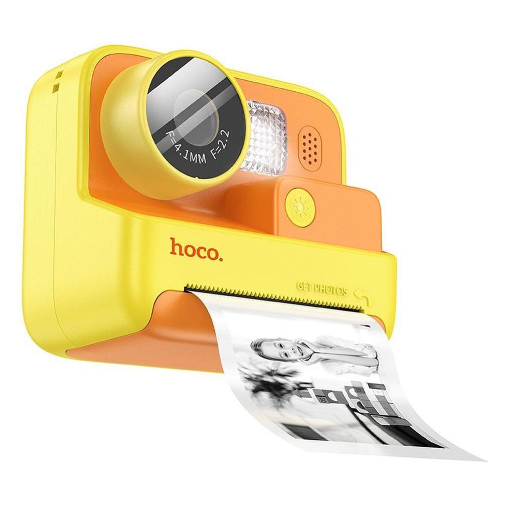 Hoco Headphone with microphone digital kids camera with printer DV200 yellow (14116924)