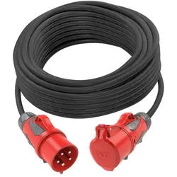 PCE 825506214v Verlängerungsleitung 25m H07RN-F 5G6 schwarz Stecker CEE32/Kupplung CEE32