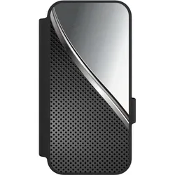 Nivocase Klapphülle für Google Pixel 10 Handyhülle aus Kunst Leder NIVOflip schwarz Carbon Metall Stahl (Google Pixel 10), Smartphone Hülle, Silber, Schwarz