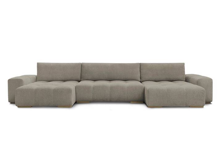 Wohnlandschaft BOBOCHIC ANAKIN Boucle-Stoff taupe