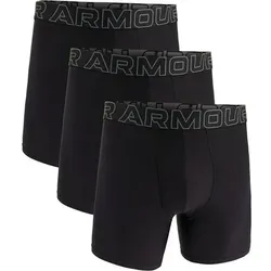UNDER ARMOUR Herren Unterhose UA PERFORMANCE TECH - SOLID 6 IN 3PK, Größe M in Schwarz Schwarz