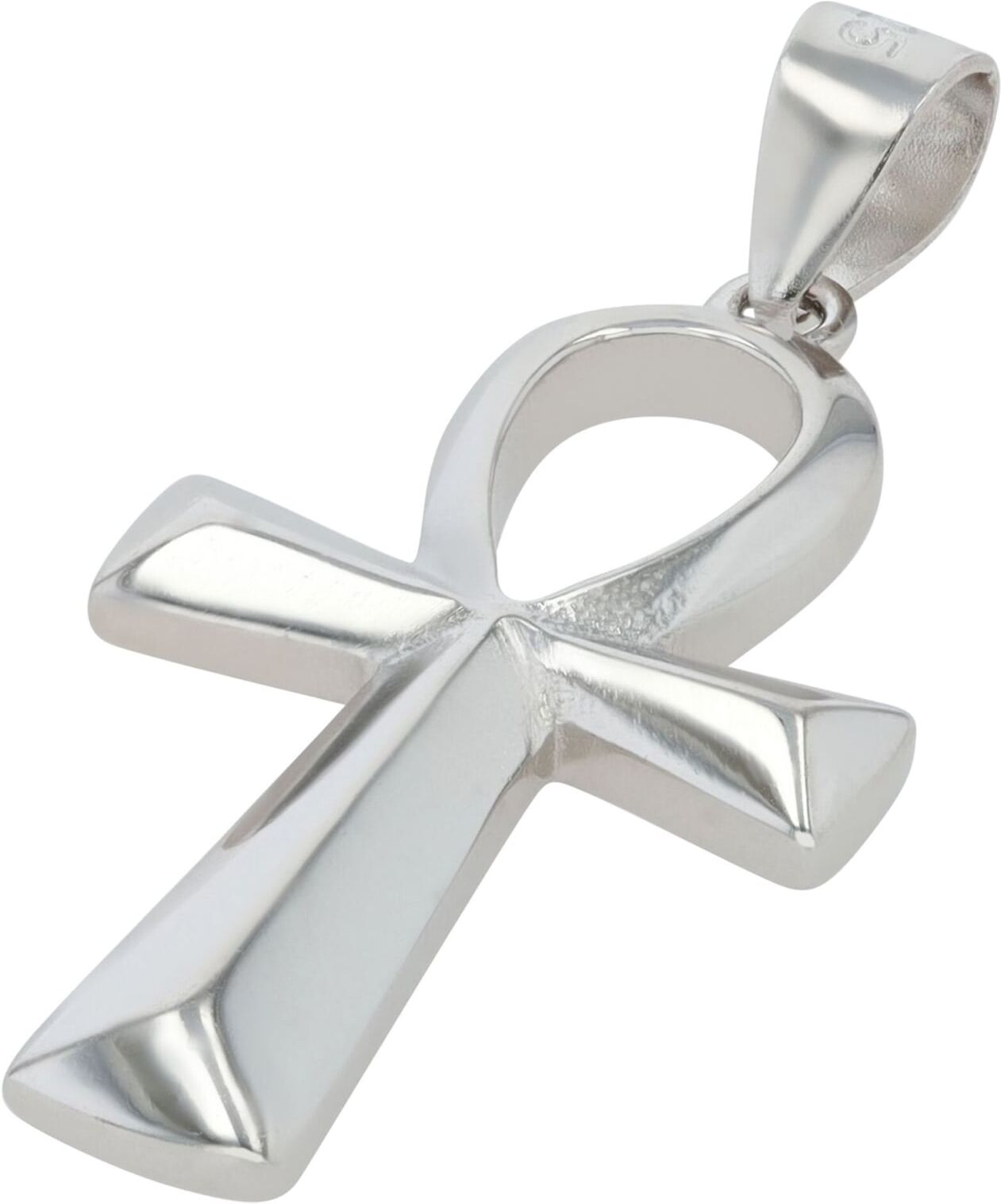 Kettenanhänger AKZENT "Ankh Pure" aus 925 Sterlingsilber, rhodiniert, langlebig", silber (silberfarbig), Schmuckanhänger, Damen, Silber 925 (Sterlingsilber), Kettenanhänger