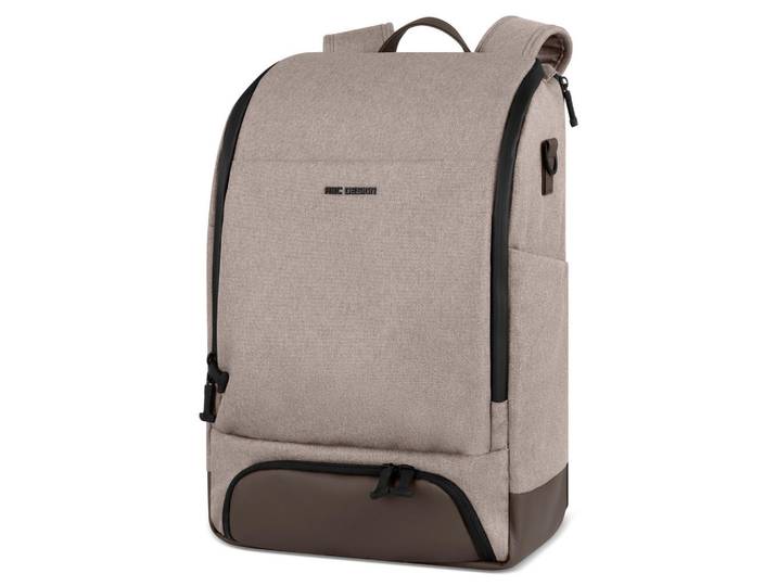 ABC Design Wickelrucksack Wickelrucksack Active, Beige, 30x17x44 cm, EN 1888, Baby on Tour, Kinderwagen, Wickeltaschen & Wickelrucksäcke
