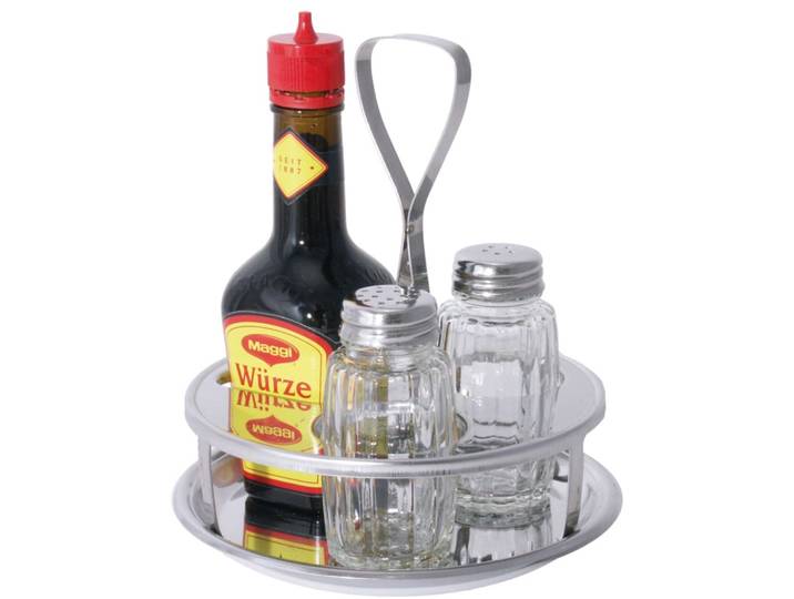 Salz- und Pfeffermühlen-Set Contacto Bander silber Edelstahl H 14 cm - Salz- und Pfeffermühlen-Set