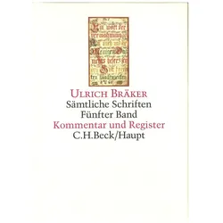 Sämtliche Schriften 5. Kommentar und Register, Belletristik von Ulrich Bräker