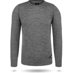 NORMANI OUTDOOR SPORTS Herren Merino Langarm Melbourne, Größe M in Grau Grau