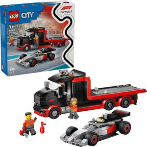 LEGO City 60493 F1 Truck mit Audi F1 Rennwagen, ab 7 Jahre, 508 Teile
