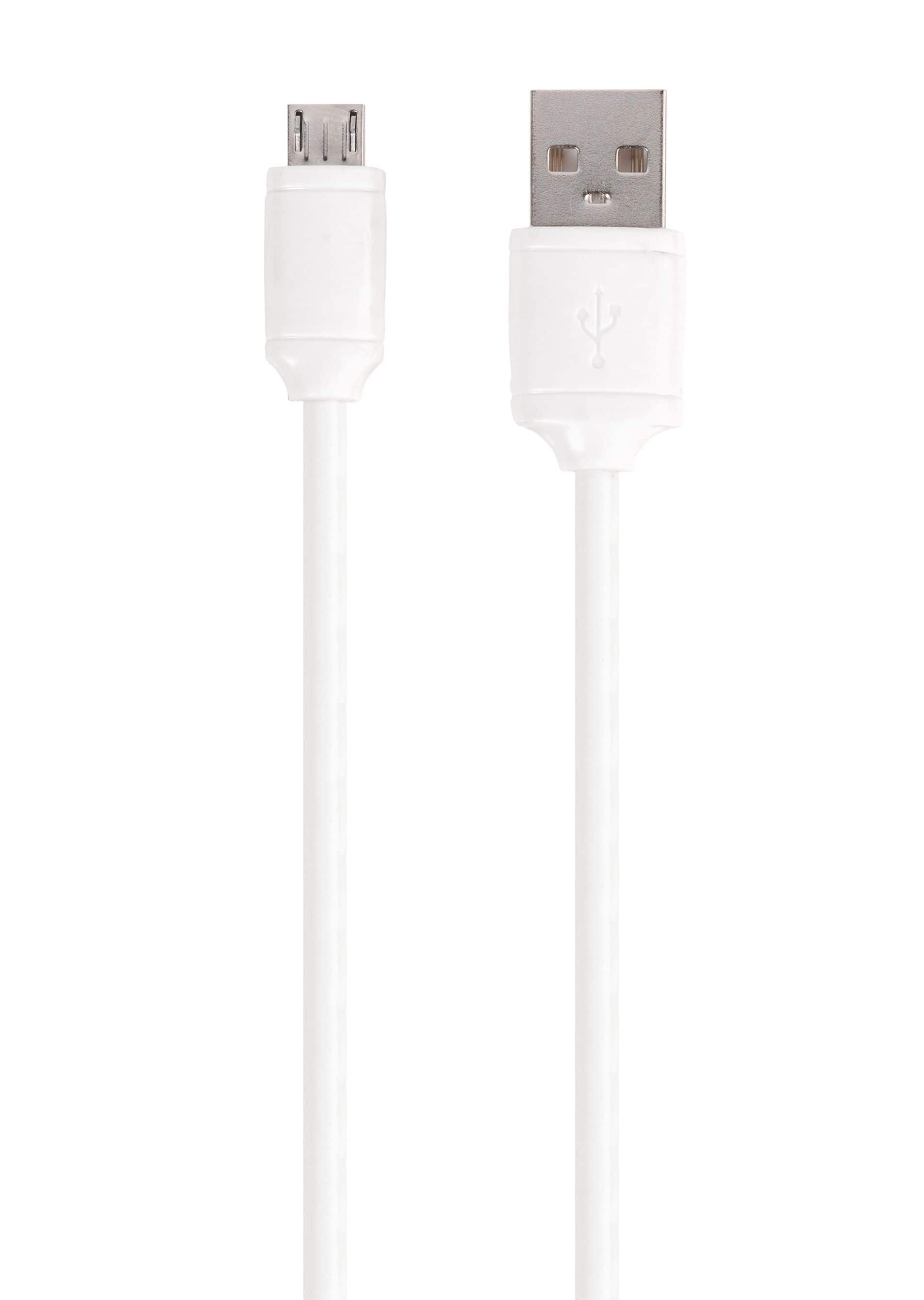 Vivanco Stecker USB A auf Micro-USB B 0,5 m 61321 (Weiß)