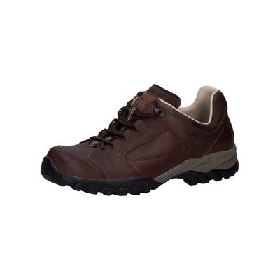 Wanderschuh MEINDL "Meindl Lugano dunkelbraun", Herren, Gr. 46,5, Normalschaft, braun, Nubukleder, Schuhe Wanderschuh, Comfort fit mehr Platz im Vorfußbereich und festen Halt in der Ferse
