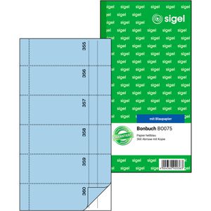Sigel Bonbuch BO075, fortlaufend nummeriert, Kompaktblock mit 360 Bons, blau