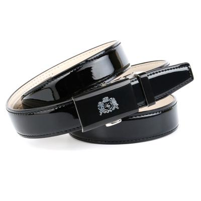 Ledergürtel ANTHONI CROWN, Damen, Gr. 85, schwarz, Leder, unifarben, Gürtel Ledergürtel, mit silberfarbener Glas-Schließe