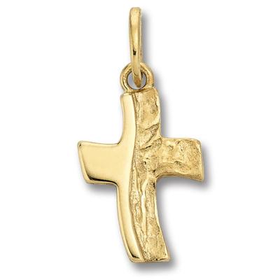 Kettenanhänger ONE ELEMENT "Kreuz Anhänger aus 333 Gelbgold Kreuz Anhänger aus 333 Gelbgold", gold, Schmuckanhänger, Damen, Gelbgold 333 Gold, Gelbgold 333, Gold, Kettenanhänger, Dezente Symbolik – stilvoller Begleiter für jeden Anlass