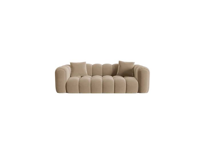 3-Sitzer Design Sofa „Clotilde“ Samt Sand CXL by Christian Lacroix