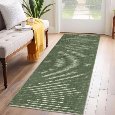Garvee Modern Geometric Double Stripes Area Rug