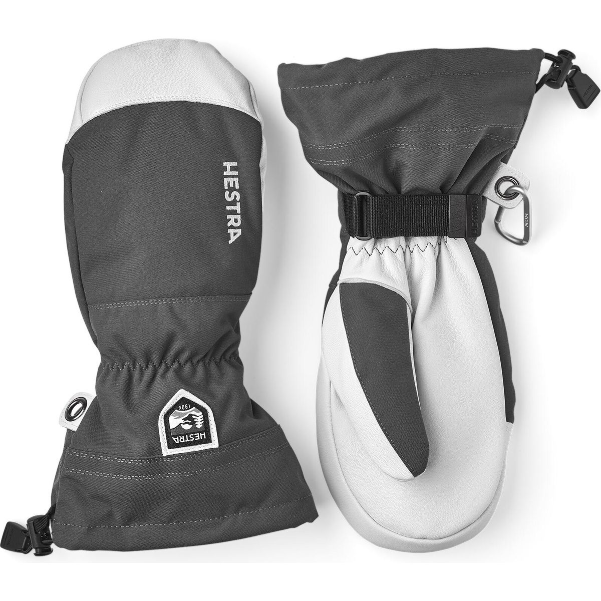 Hestra Army Leather Heli Ski - Mitt grey (350) 7 30571-350-7