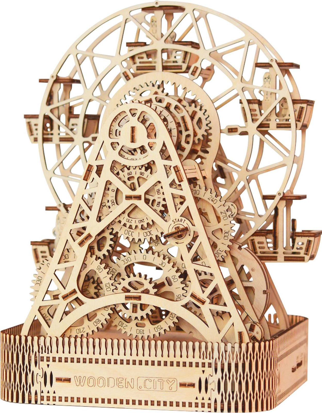 Woodcity.WR306 Houten Stad Bouwset met 429 Bouwstenen
