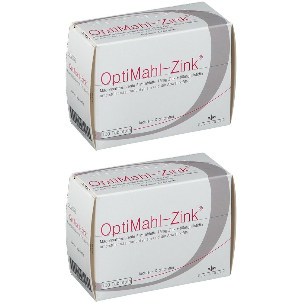 Optimahl Zink 15 mg Tabletten 2x 2x100 St