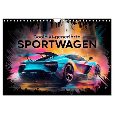 Coole KI-generierte SPORTWAGEN (Wandkalender 2027 DIN A4 quer), CALVENDO Monatskalender