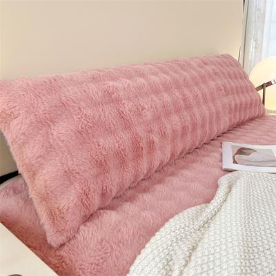 All Categories Goods Decorative Plush Long Pillowcase Solid Color, Soft And Comfortable Fabric Pillow Cover pink m