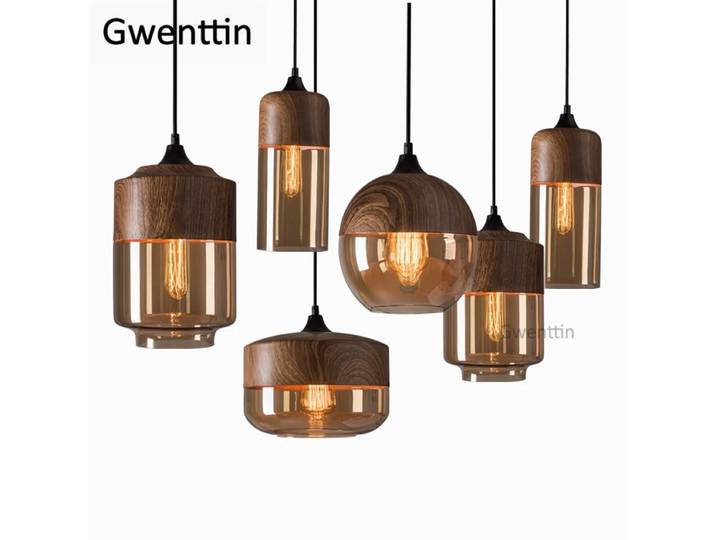 Lampes suspendues en verre modernes, luminaire de cuisine, lampes suspendues en fer Vintage, lampe industrielle pour Loft, décoration de salon et de maison