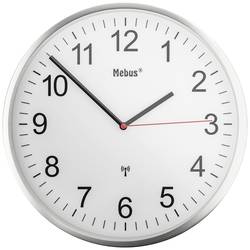 Mebus 19411 Funk Wanduhr 30 cm Silber