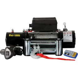 Berger & Schröter Profi-Seilwinde 12 V, 5900/11800 kg mit Stahlseil