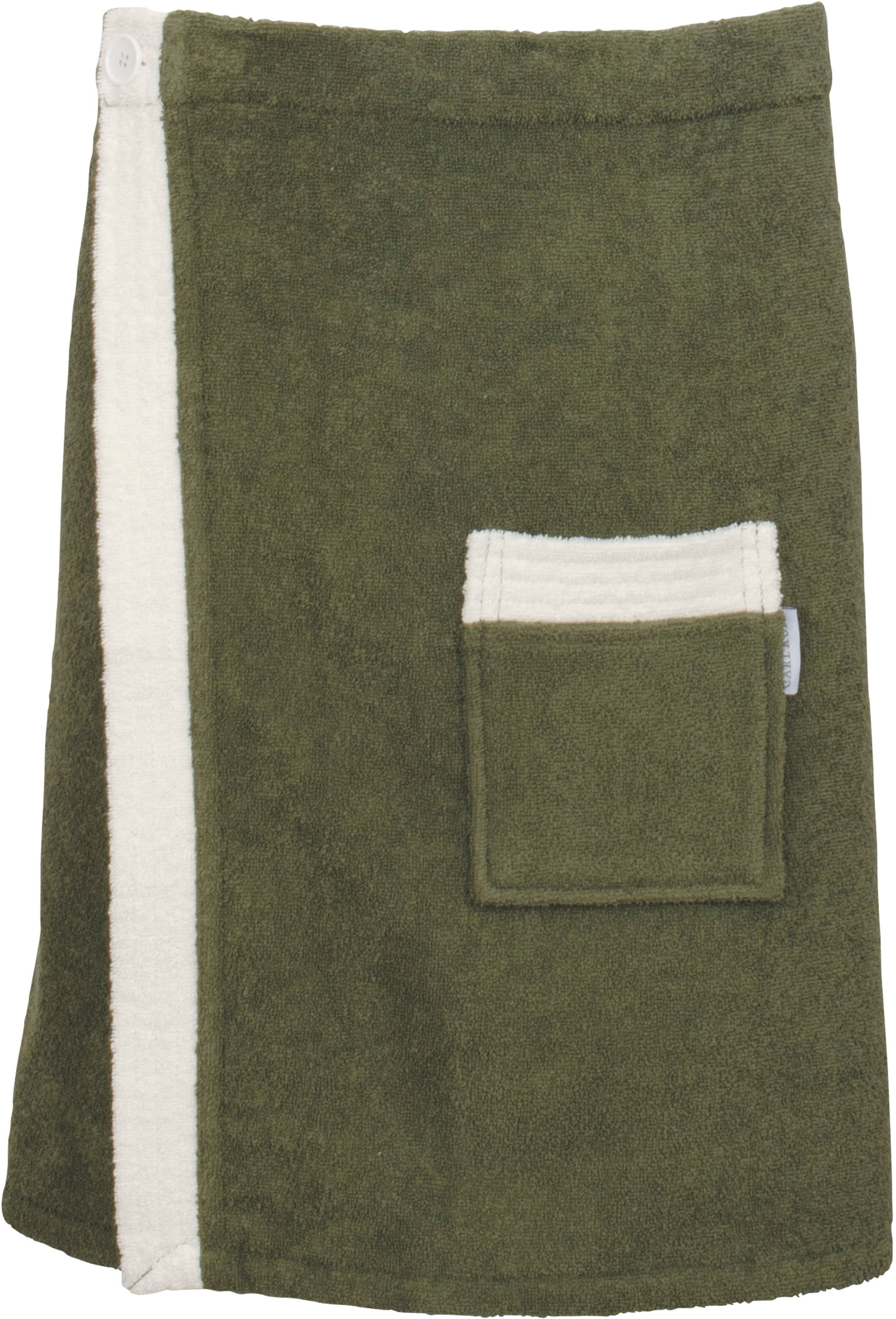 Kilt CARL ROSS "80200" Gr. 55, grün (reed, sanftes weiß), 55/140, N-Gr, Frottier, Hausmäntel, Kilt reed, sanftes weiß 55/140, N-Gr
