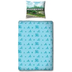 Mario Bros, Kinderbettwäsche, Bettbezug-Set Bunt Double size 2 Stücke