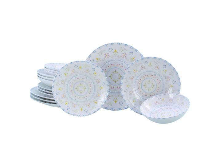 Tafelservice Primavera 16--teilig. Keramik, Multicolor