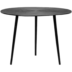 Runder Metalltisch in Schwarz Dreifußgestell