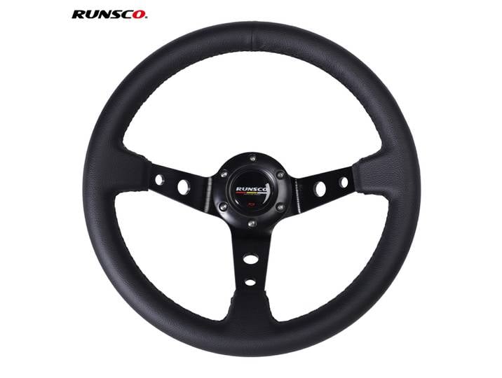 Volant de sport en cuir et daim, jeu de course universel, réglage de la dérive, 13 pouces, 330mm