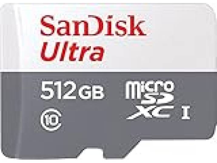 SanDisk Ultra microSDXC 512GB + SD Adapter 100MB/s Class 10 UHS-I- Tablet Packaging