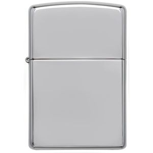 Zippo Feuerzeug Chrome High Polished 250, Sturmfeuerzeug, mit Benzin nachfüllbar, silber