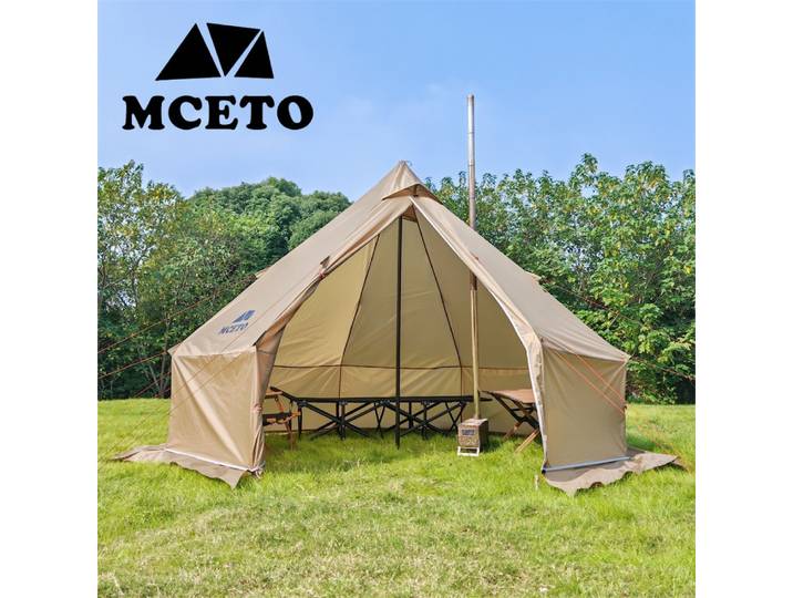 Nouvelle tente de yourte mongole ultralégère, pyramide de Camping avec jupe de neige, cheminée d'hiver, randonnée, tente chaude, tipi, tente de randonnée
