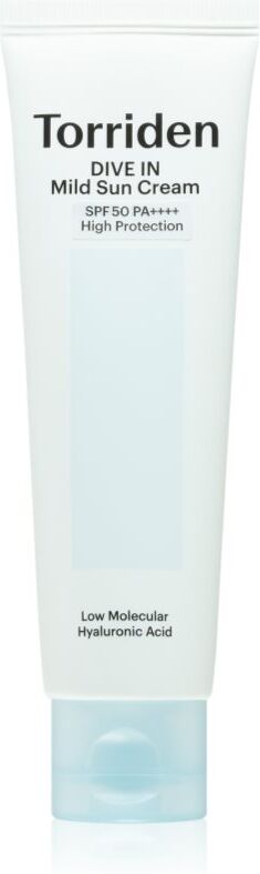 Torriden Dive In Mild Sun Cream fluide solaire minéral visage pour un effet naturel SPF 50+ 60 ml
