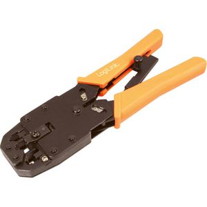 LogiLink Crimpzange Universal Modular 8/6/4P, Kabelschneider, Abisolierer, für 4P4C, RJ11/12, RJ45