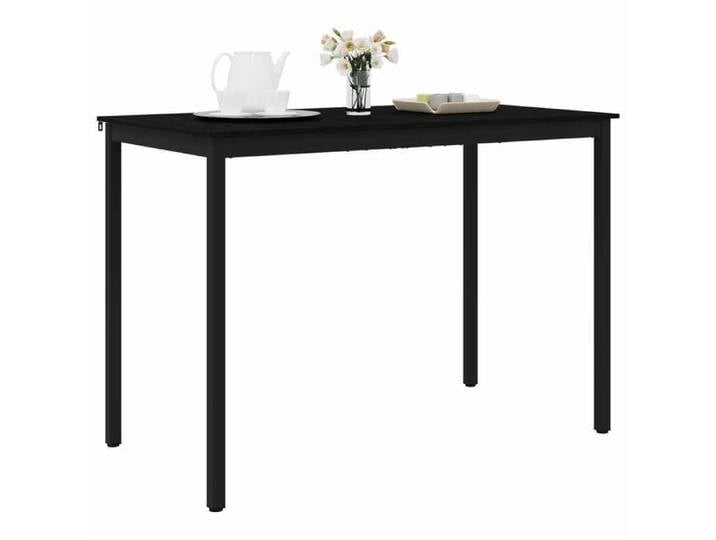 Table CUISINE - Noir - Table de repas - Montage simple - Bois d'ingénierie 150x80x105 cm T10396