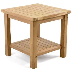 VCM Blumenhocker   Beistelltisch   Gartentisch Teakholz   Blumentisch   Balkontisch   Maße 50 x 50 cm