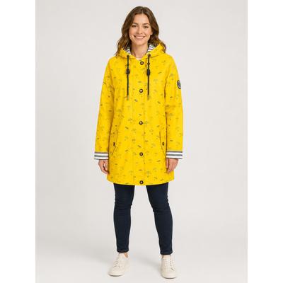 Regenjacke ANKERGLUT "Friesennerz ankerglutbucht Regenmantel, Longjacket", Damen, Gr. 48 (XL), gelb, Web, Obermaterial: 100% Polyurethan. Futter: 100% Polyester, figurumspielend hüftbedeckend, gerader Abschluss mit Druckknopf, Jacken Regenjacke,...