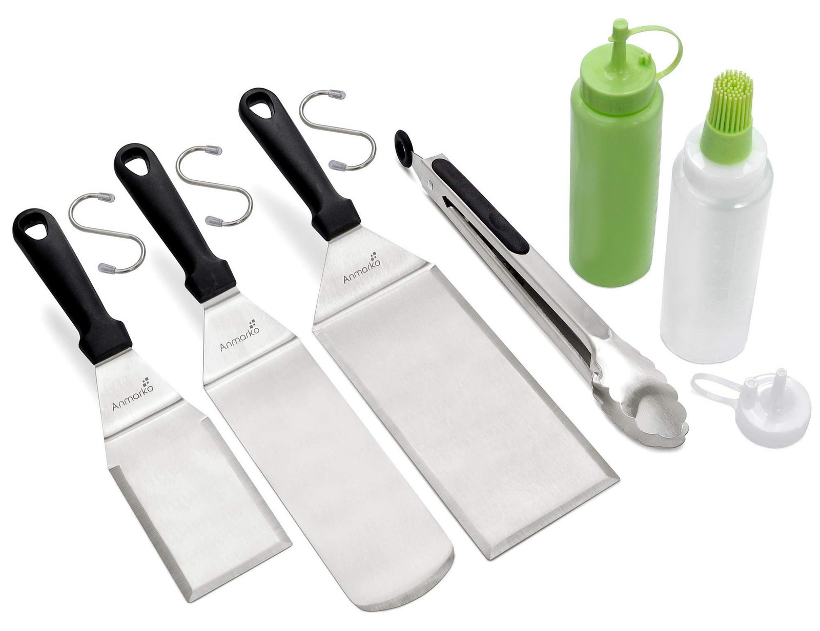 Selius Metalen Spatelset van 6 - Professionele Kwaliteit voor BBQ en Bakplaat