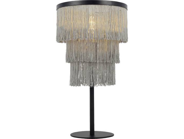 Tischlampe Charente grau, schwarz Metall H 45 cm