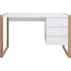 Design-Schreibtisch 3 Schubladen weiß matt ARMEL