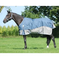 QHP Turnout Decke Luxus Highneck, mit Fleecefutter, Denim, QHP17_Gr.: 205